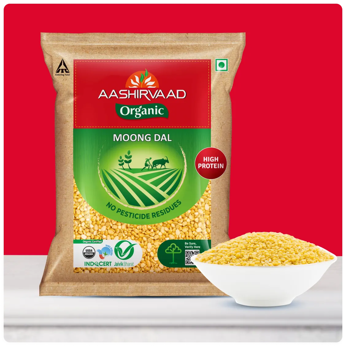 Aashirwaad Organic Moong Dal